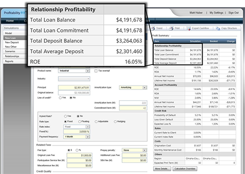 Loan pricing screen on laptop